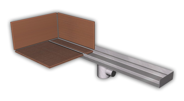 canal de drenagem de canto, 800 mm, altura total com escoamento 110 mm — PZ 014LP.800