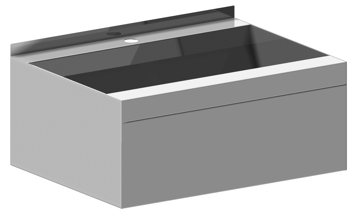 lavatório de parede com orifício para torneira (d=33 mm) — AUM 029