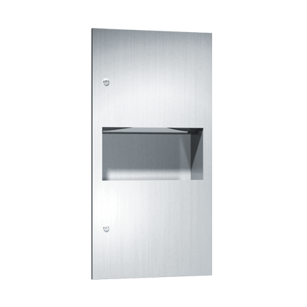dispensador de toallas de papel con capacidad para 350 unidades y papelera de 7,6L, empotrados — 2009