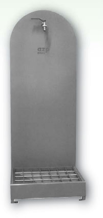 vidoir sur pied en inox avec flexible et console — VLK 02